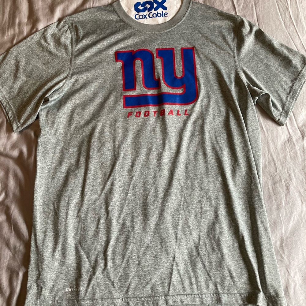 Nike Gray New York Giants 'ny' Football Logo Short Sleeve Tee